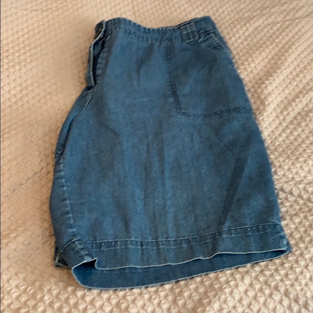 Denim Knee Length Shorts
